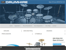 Tablet Screenshot of drumhire.com